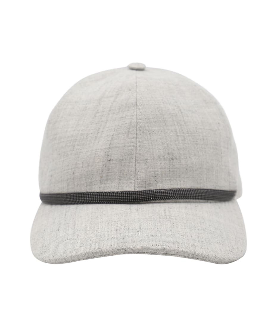 Brunello Cucinelli Grey Linen Hat | italist