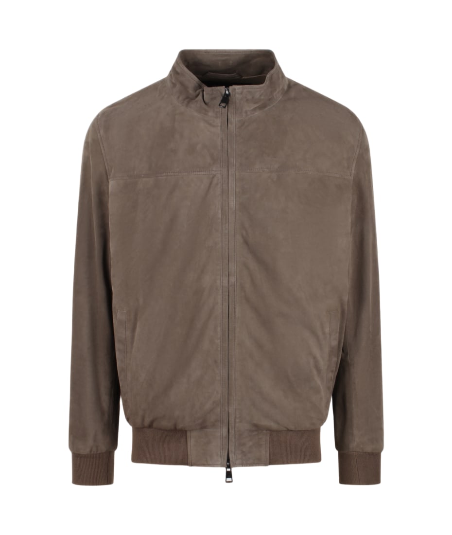 Herno suede bomber jacket sales