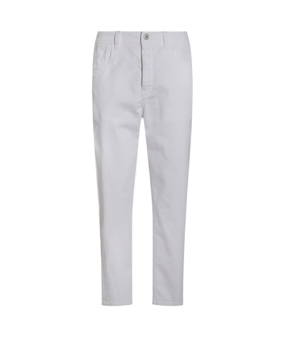 デニム・ジーパン BRUNELLO CUCINELLI Woman Jeans White MB057P5319 C159 BRUNELLO CUCINELLI: women's jeans - White | Brunello