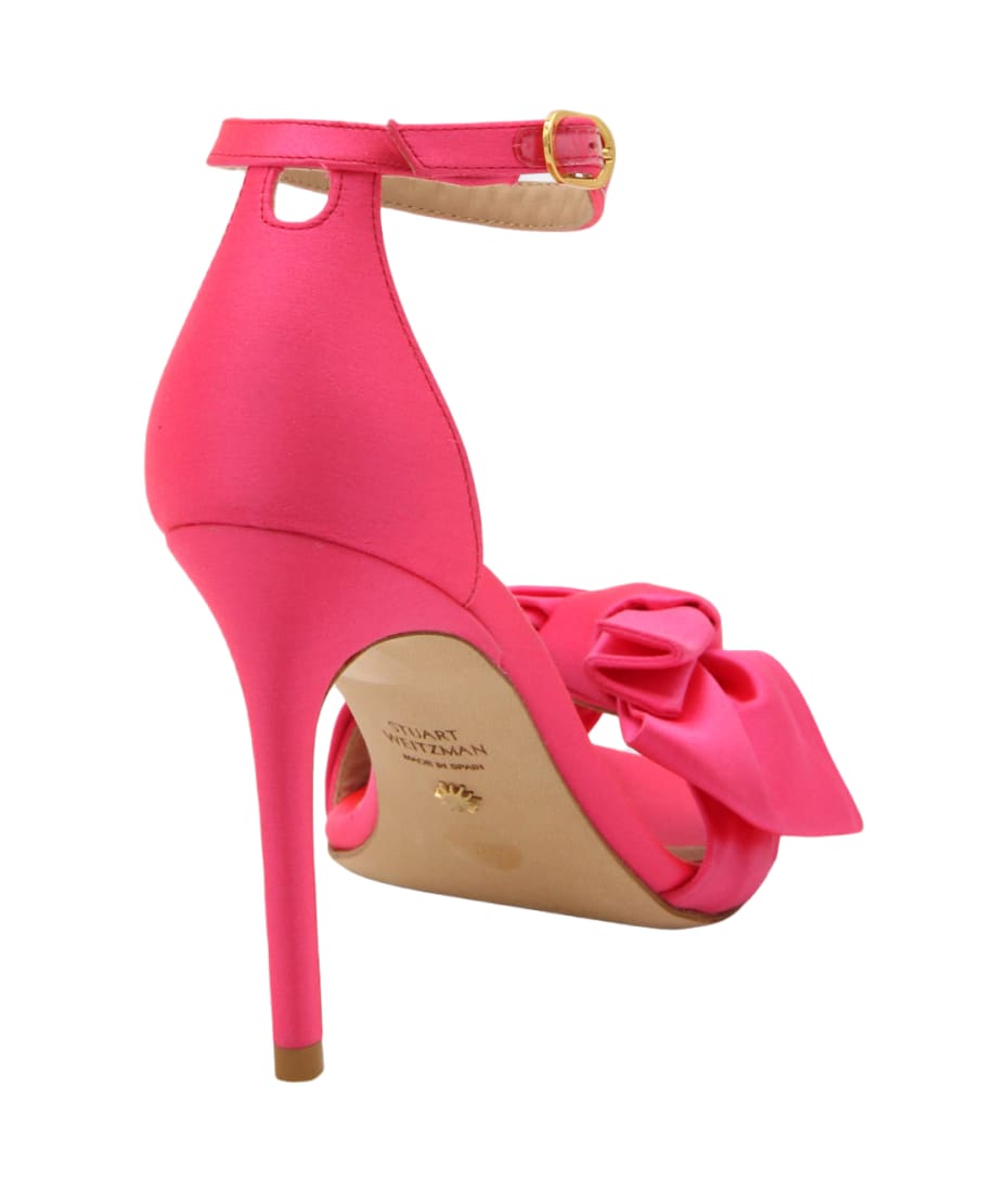 Stuart Weitzman Hot Pink Satin Loveknot Sandals | italist, ALWAYS LIKE A  SALE