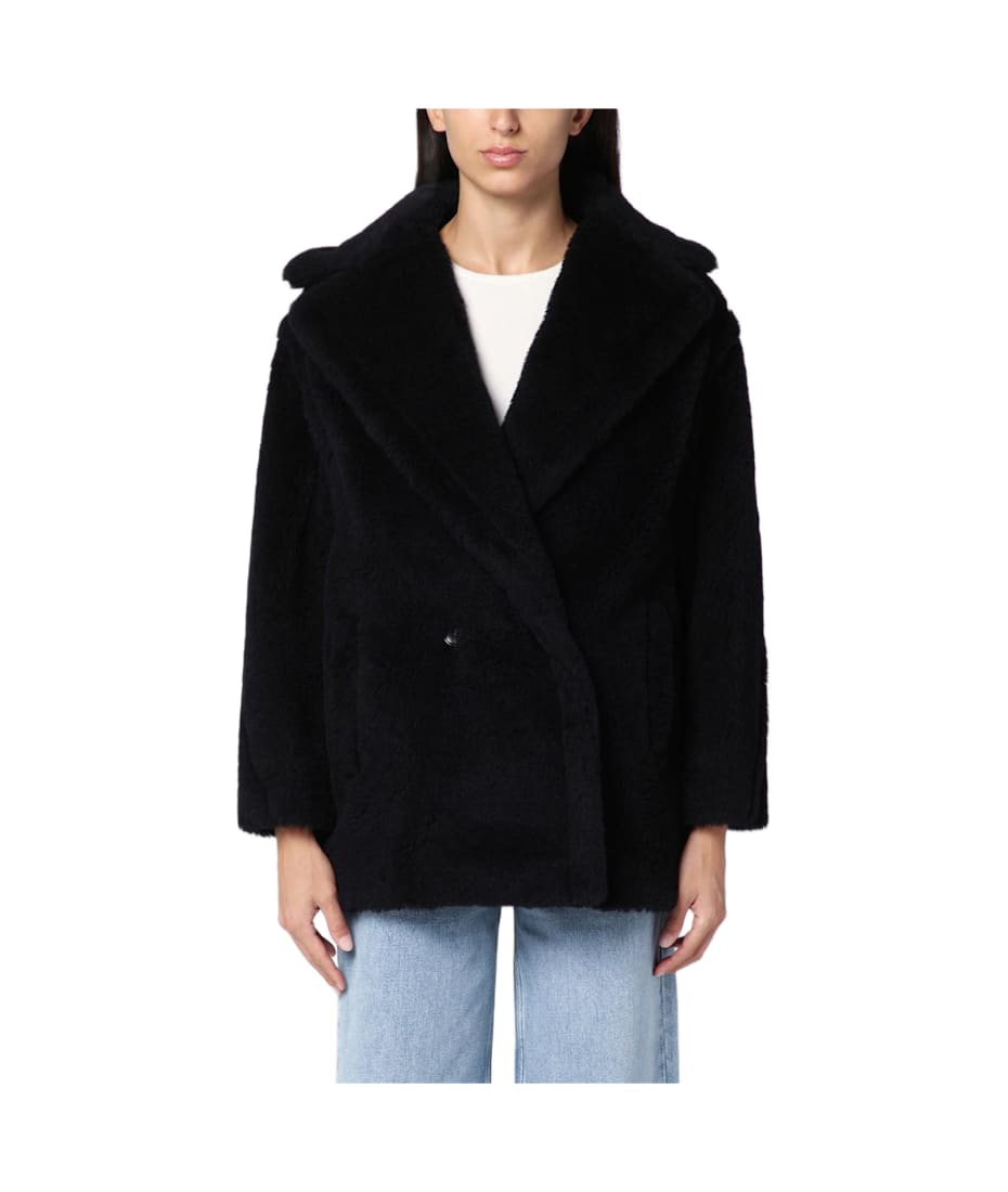 Jason Casual shirt RcjShops Max Mara Teddy Bear Icon Coat Short Black In Alpaca And Wool
