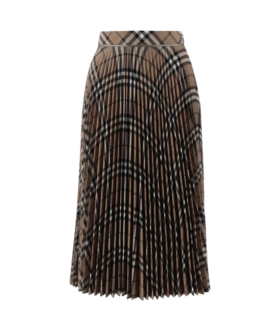 Burberry red pleated skirt top