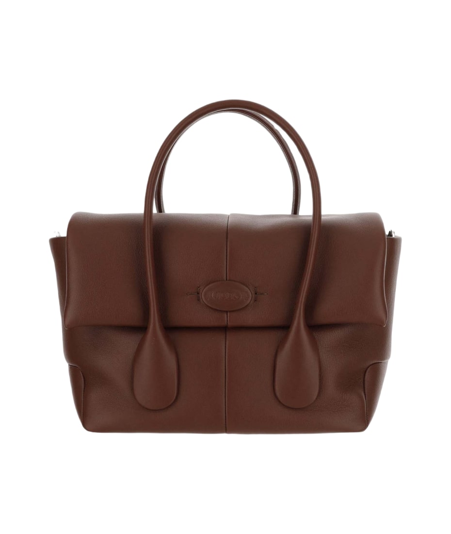 【送料&関税込】Tod's Di Bag Reverse Ew Flap Woman BROWN Tod's Di Bag Reverse Flap in Leather Small