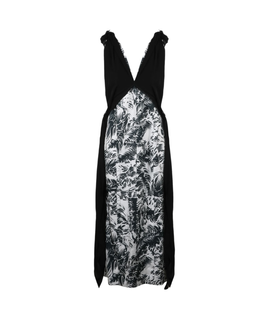 Bottega Veneta Print Silk Feathers Dress | italist