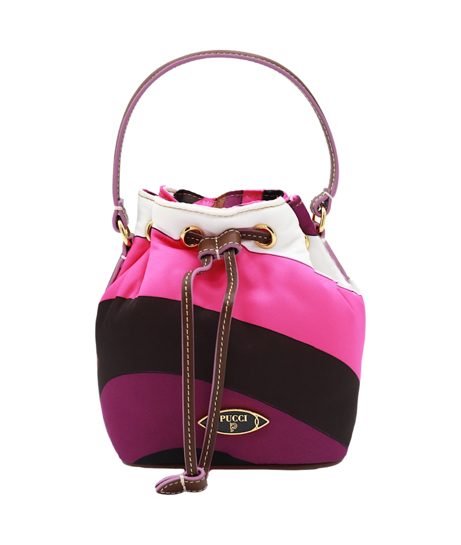 【関税・送料込み】EMILIO PUCCI SATCHELS PINK SATCHEL Pucci Pink Multicolor Satchel | italist