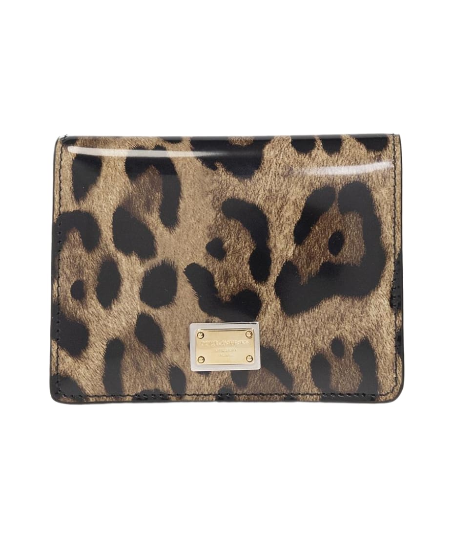 Dolce & Gabbana Leopard-Print Bi-Fold Wallet - Brown
