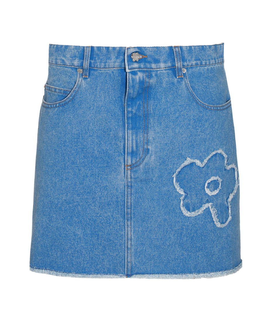 【関税＆送料込み】Marni Blue Cotton Denim Skirt Marni Blue Cotton Denim Skirt | italist