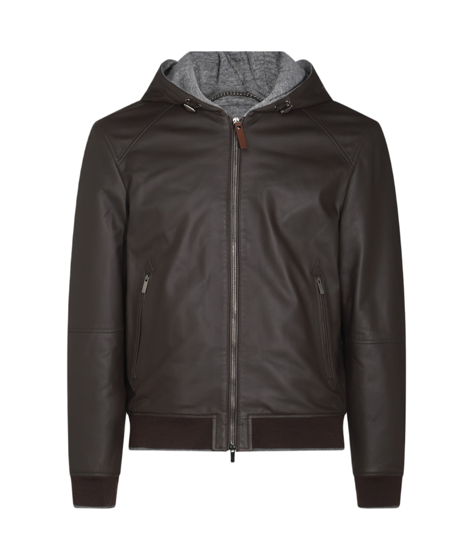 Canali leather jacket store