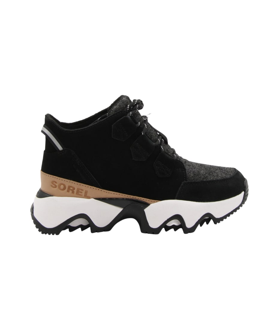 Sorel Black And Sea Salt Leather Kinetic Impact C wp Sneakers italist ALWAYS LIKE A SALE