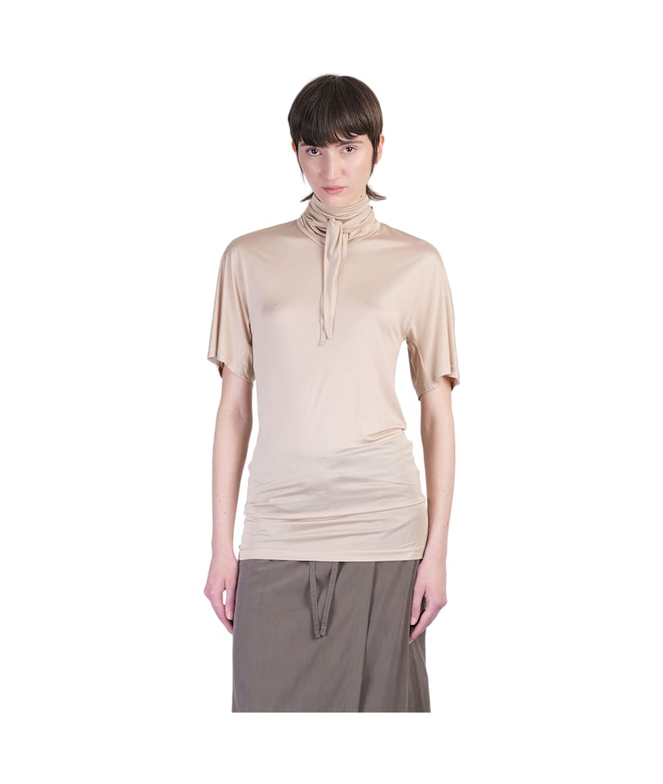 【送料&関税込】Lemaire T-shirt In Beige Silk Lemaire T-shirt In Beige Silk | italist