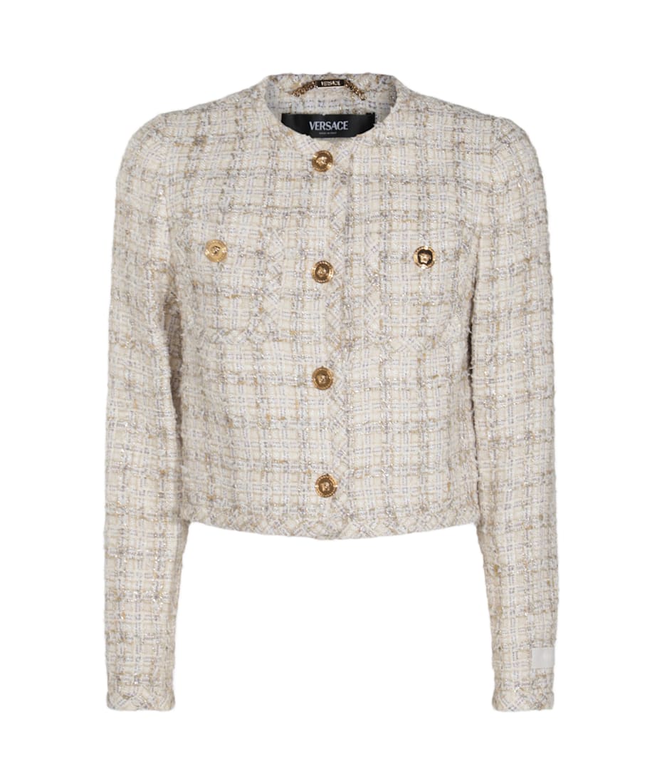 【VERSACE】 biscuit cotton casual jacket （関税送料込） Versace Biscuit Cotton Casual Jacket | italist