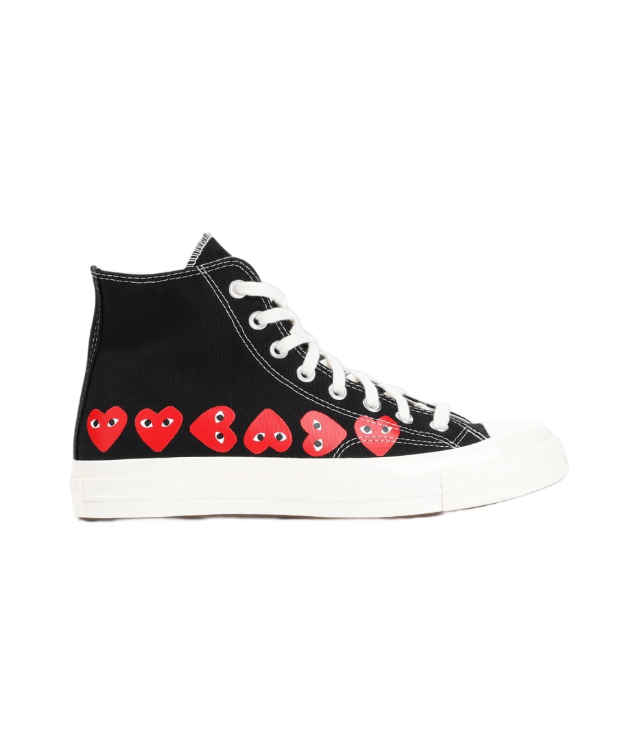 Converse x Comme des Garcons Play Chuck 70 Hi Multi Heart Black High Top Sneakers