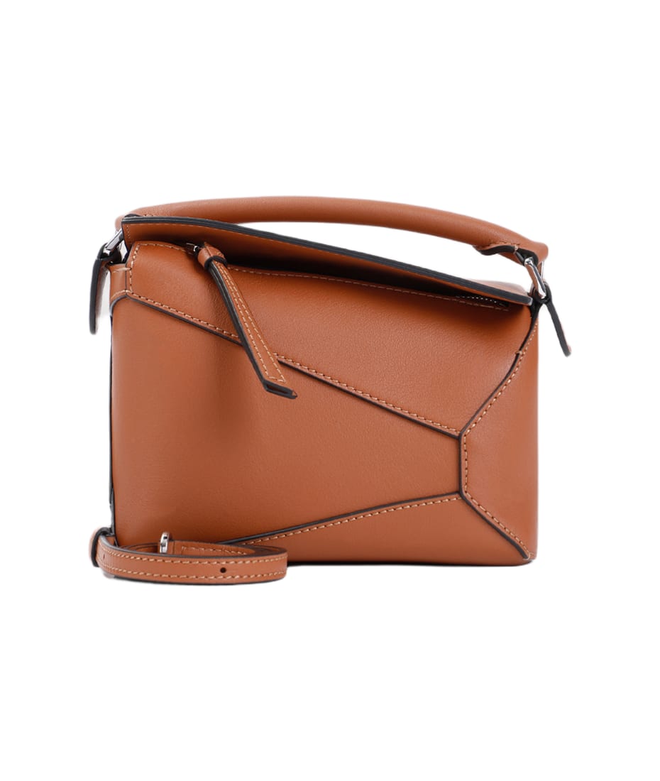 【LOEWE】PUZZLE EDGE MINI BAG◆A510P88X26 Mini Puzzle Edge bag in soft grained calfskin Yellow - LOEWE