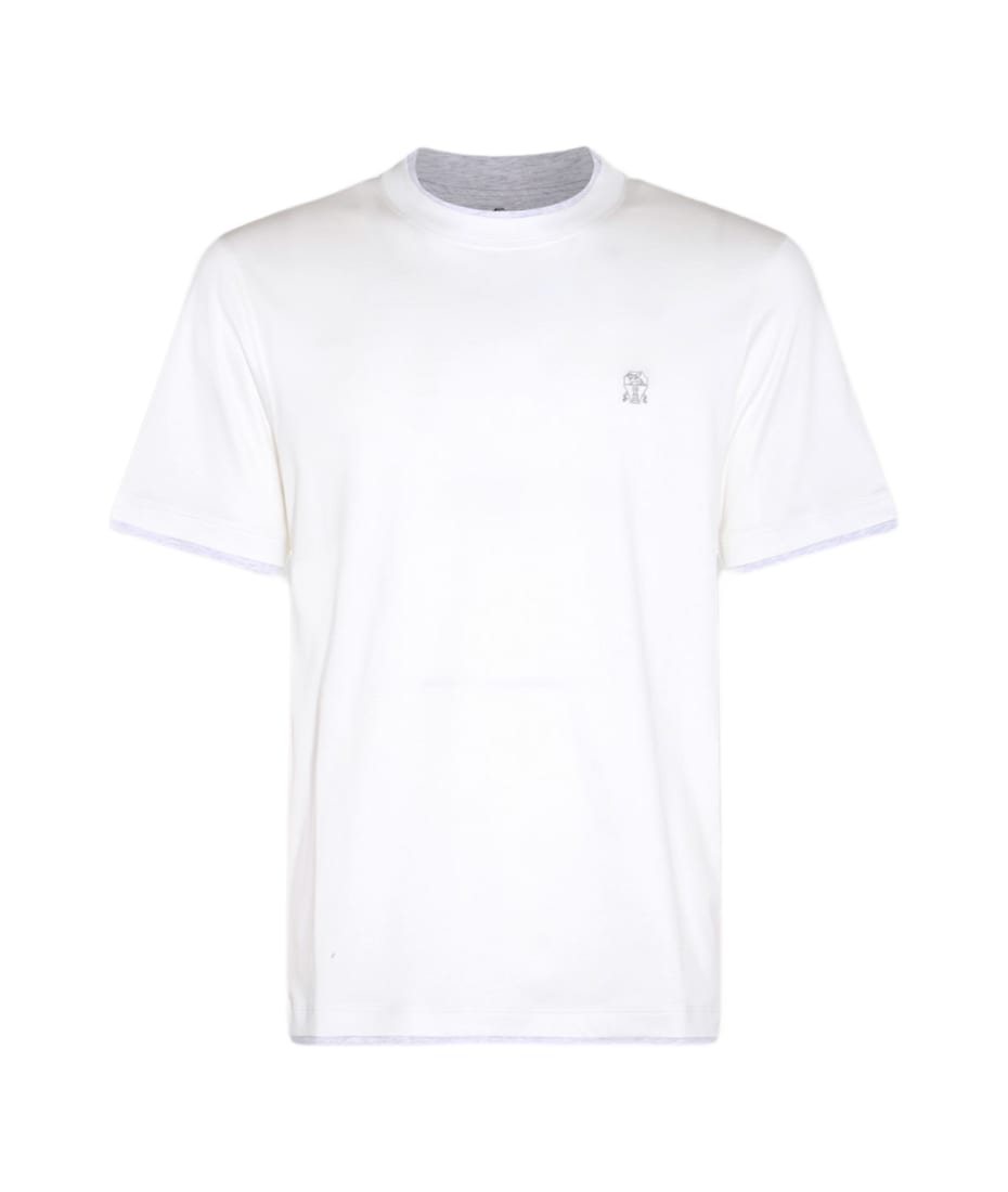 Brunello Cucinelli White Cotton T-shirt | italist