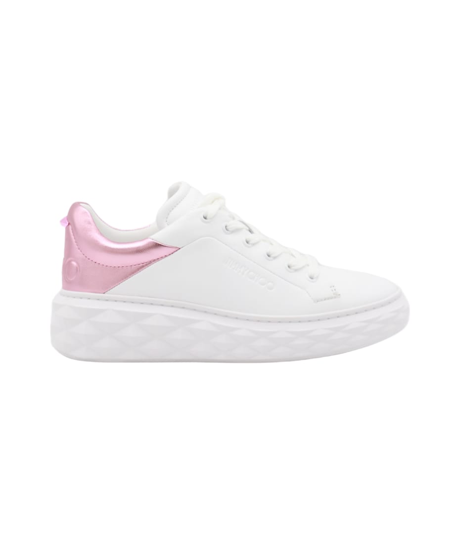 White And Pink Sneakers