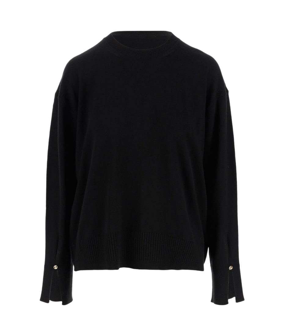 stella embellished McCartney Wool Sweater - Black