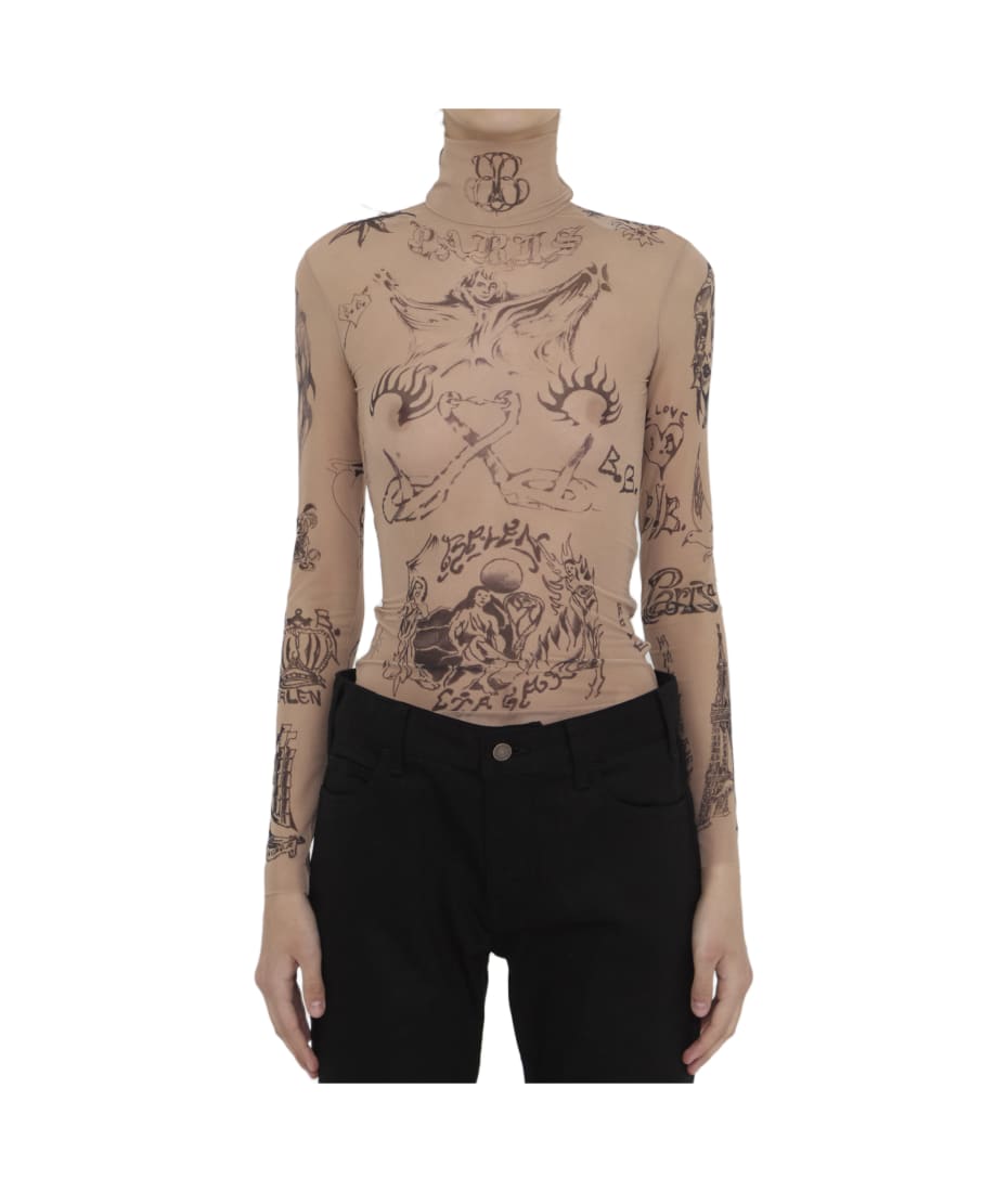 【送料無料ライン/39ショップ】 Balenciaga Tattoo Top | italist トップス