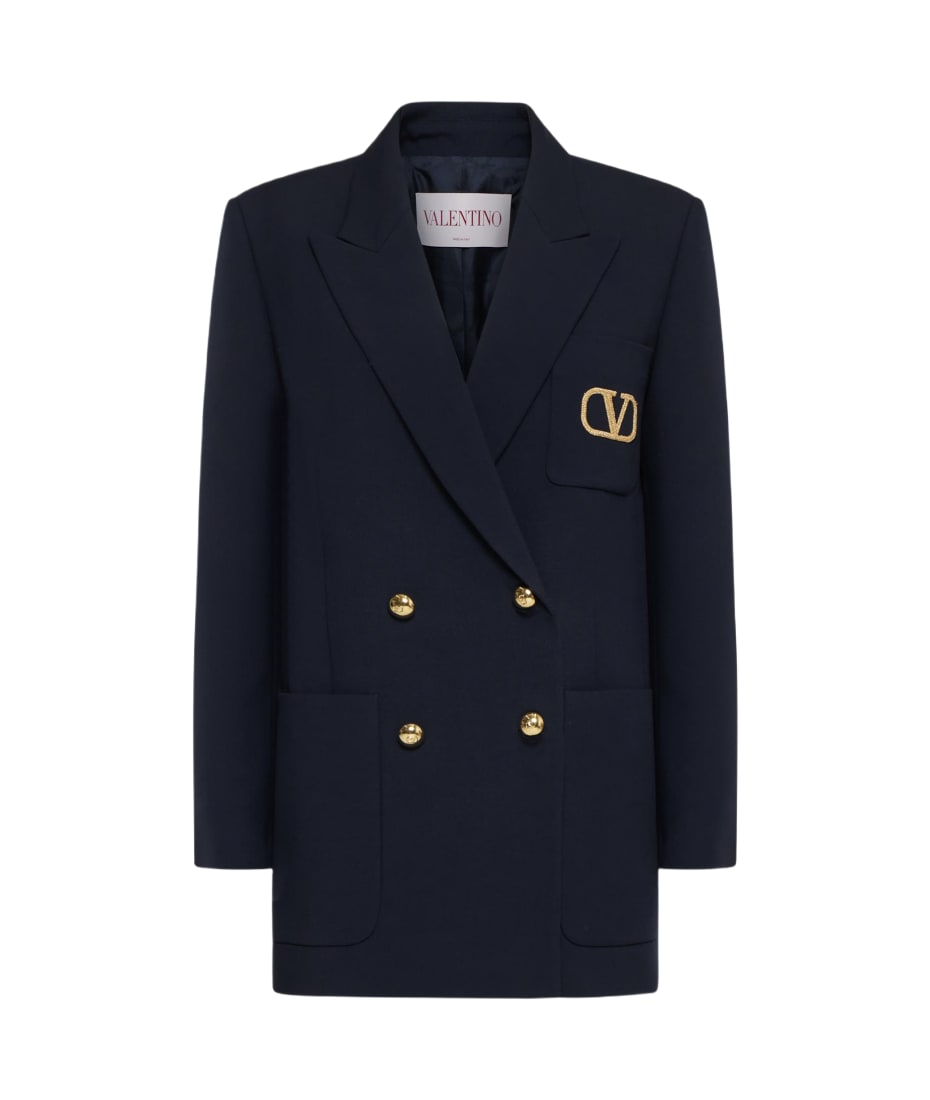 Valentino Garavani Wool Double breasted Blazer italist ALWAYS LIKE A SALE