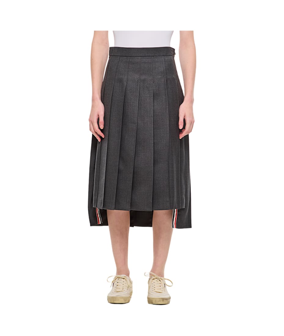 Thom Browne Pleated Midi Skirt | italist