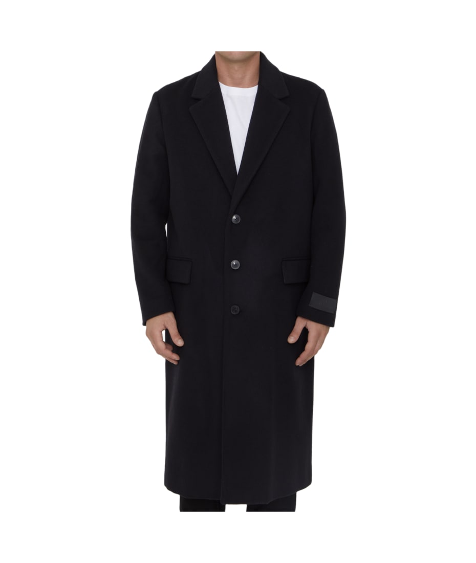 Valentino Cappotto In Double Coat Toile Iconographe In Black