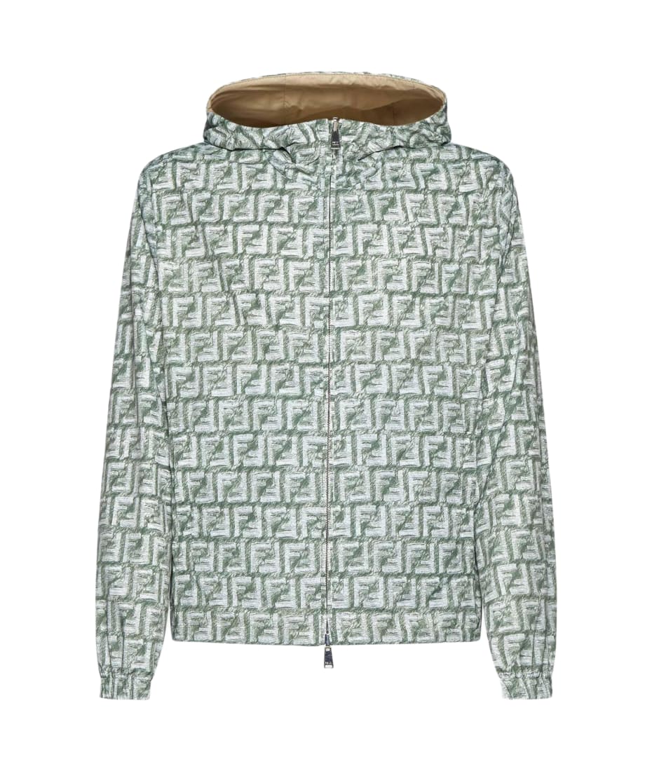 Fendi Ff Print Nylon Reversible Jacket Men