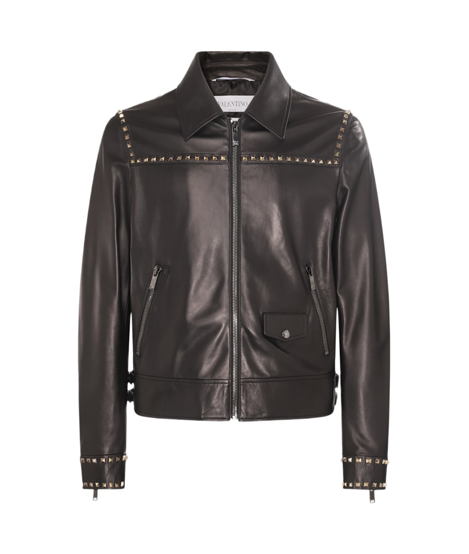 Valentino leather jacket hot sale
