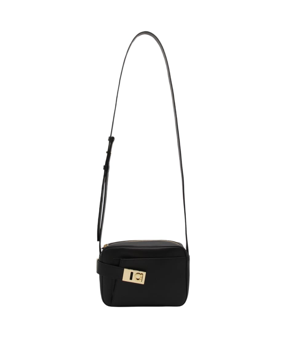 Ferragamo Black Leather Crossbody Bag | italist