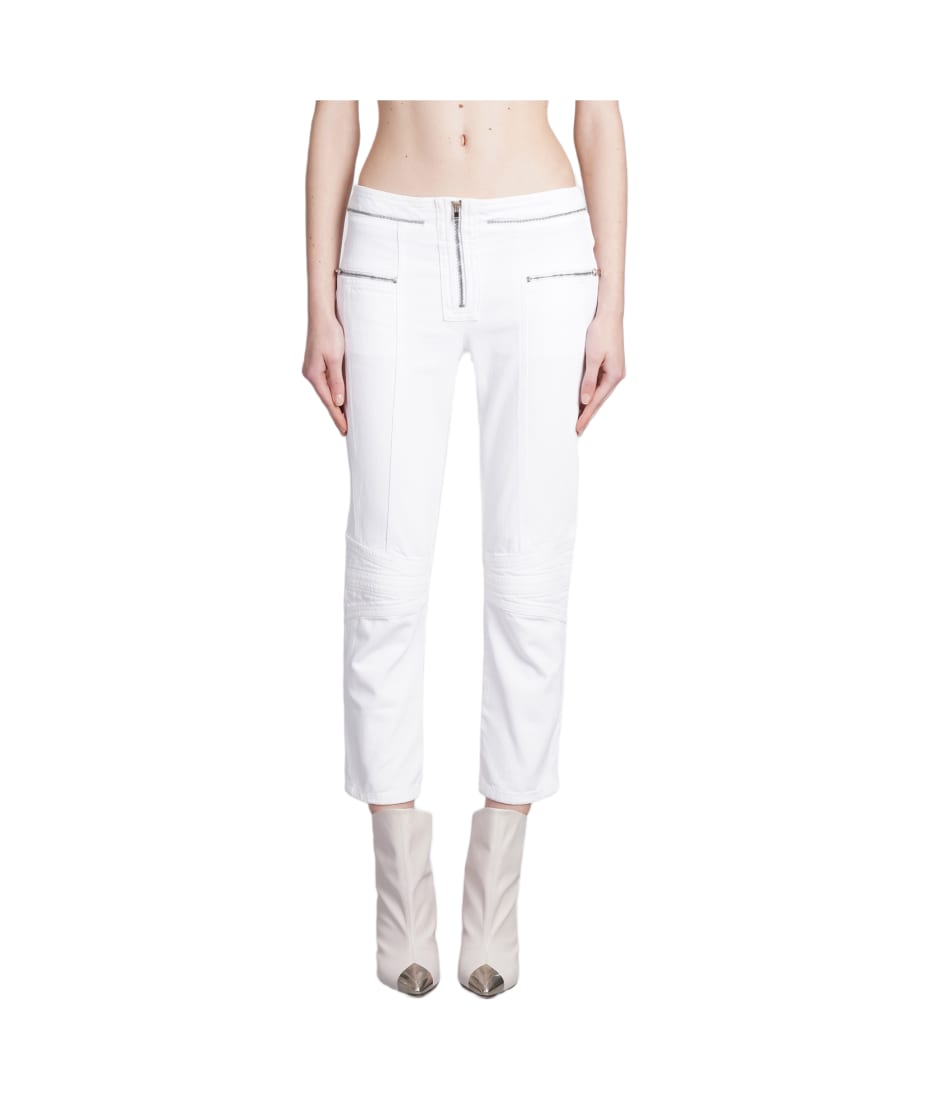 【送料&関税込】Isabel Marant White Cotton Denim Loma Pants Isabel Marant White Cotton Denim Loma Pants | italist