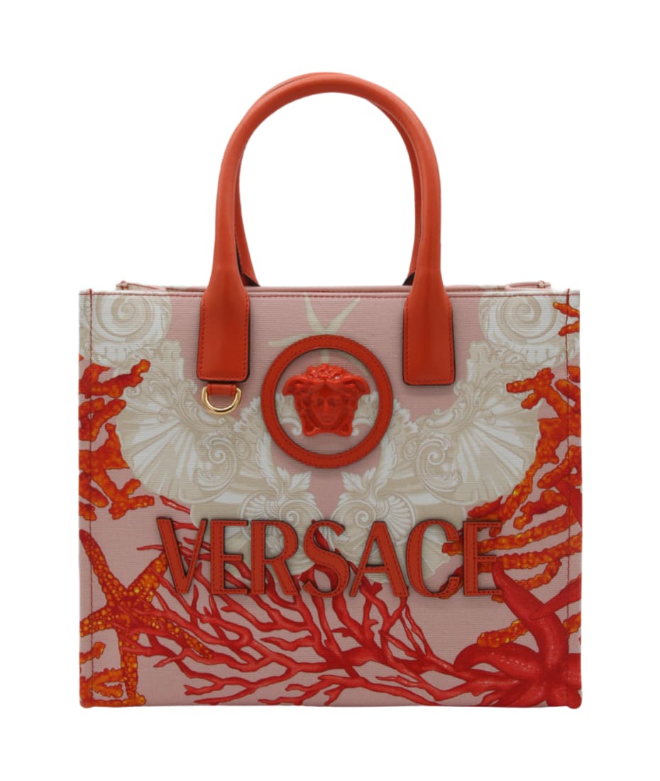 Versace red tote bag on sale