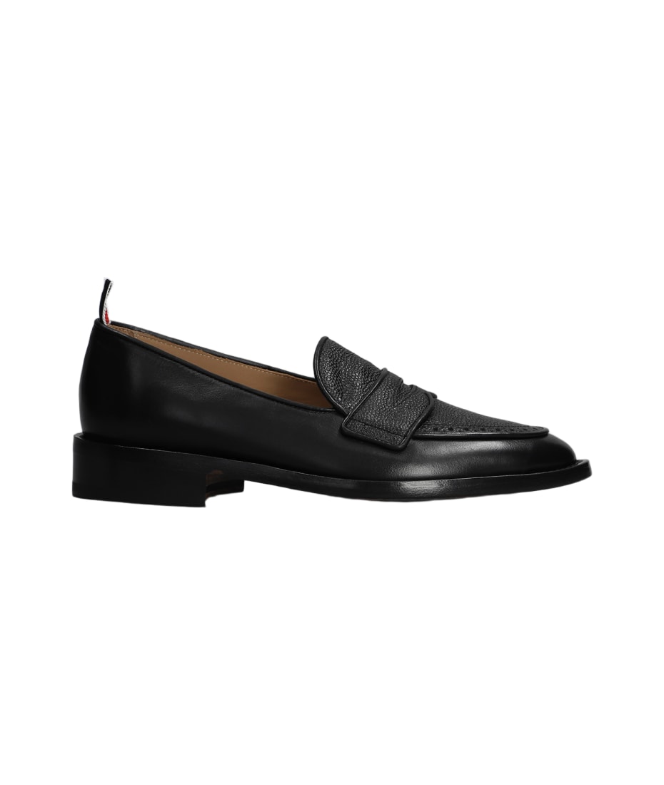 Thom Browne Patent Leather Penny Loafers - Black