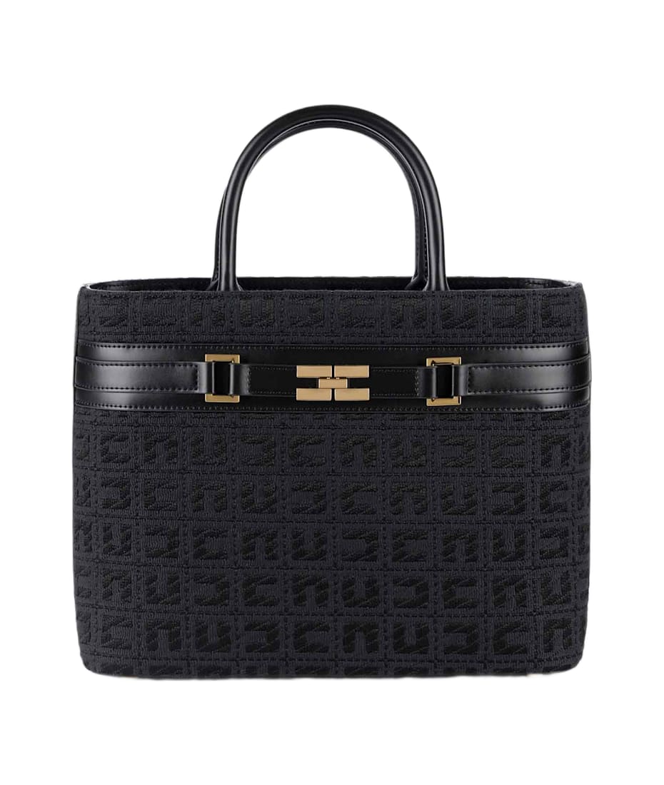 Elisabetta Franchi Monogram Jacquard Tote Bag italist ALWAYS LIKE A SALE