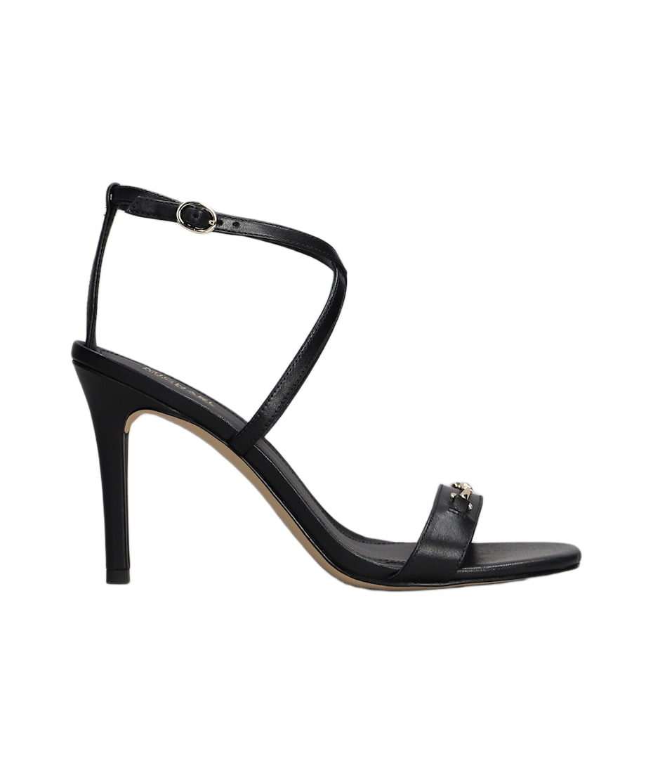 【送料&関税込】Michael Kors Lena Sandals In Black Leather Amazon.com | Michael Kors Women's Lena Flat Sandal, Black, 6