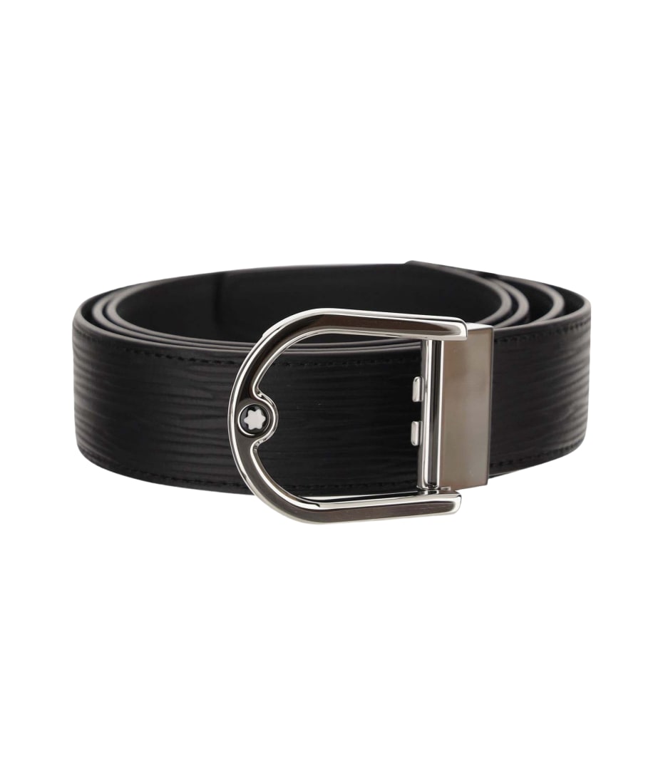 Montblanc 35 Mm Belt With Reversible Horseshoe Buckle