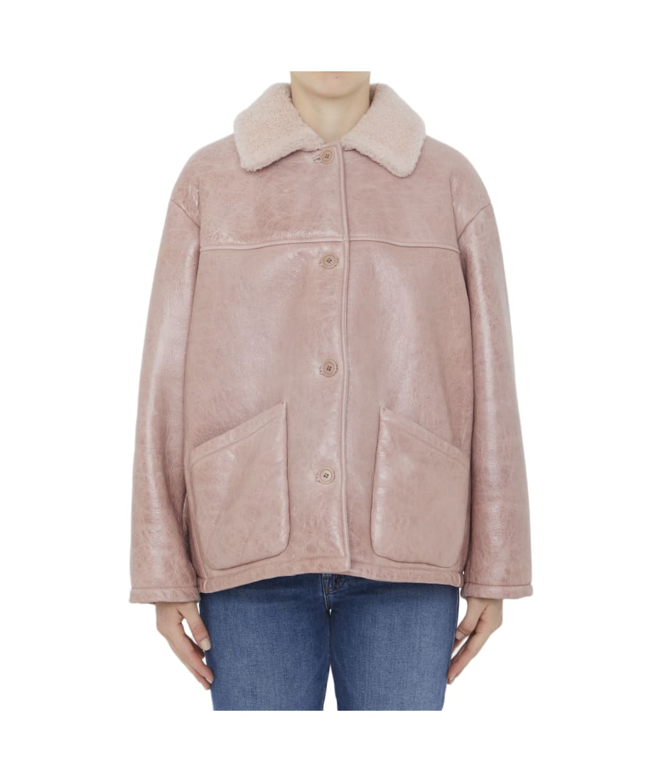 レザージャケット・コート Salvatore Santoro Salvatore Santoro Jackets Pink Buy Salvatore Santoro women pink leather biker jacket for