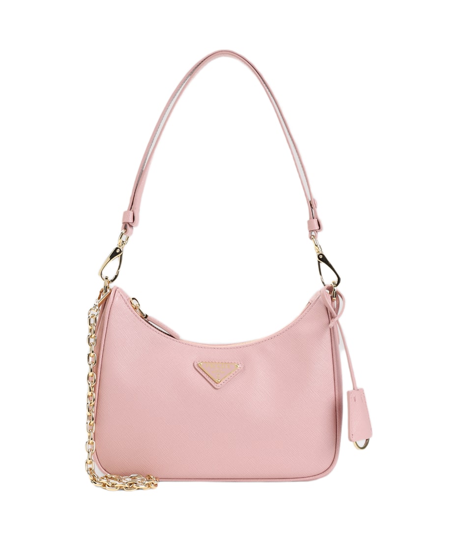 トートバッグ PRADA Light Pink Leather Shoulder Bag Prada Pink Tote Bag Semi-Shoulder Leather Used Authentic | eBay