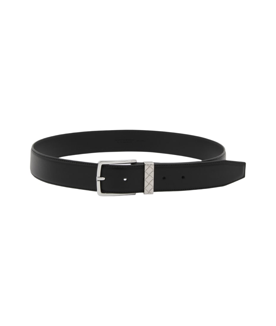 ベルト BOTTEGA VENETA Black Leather Belt 0400017889311_BLACKSILVER?wid=