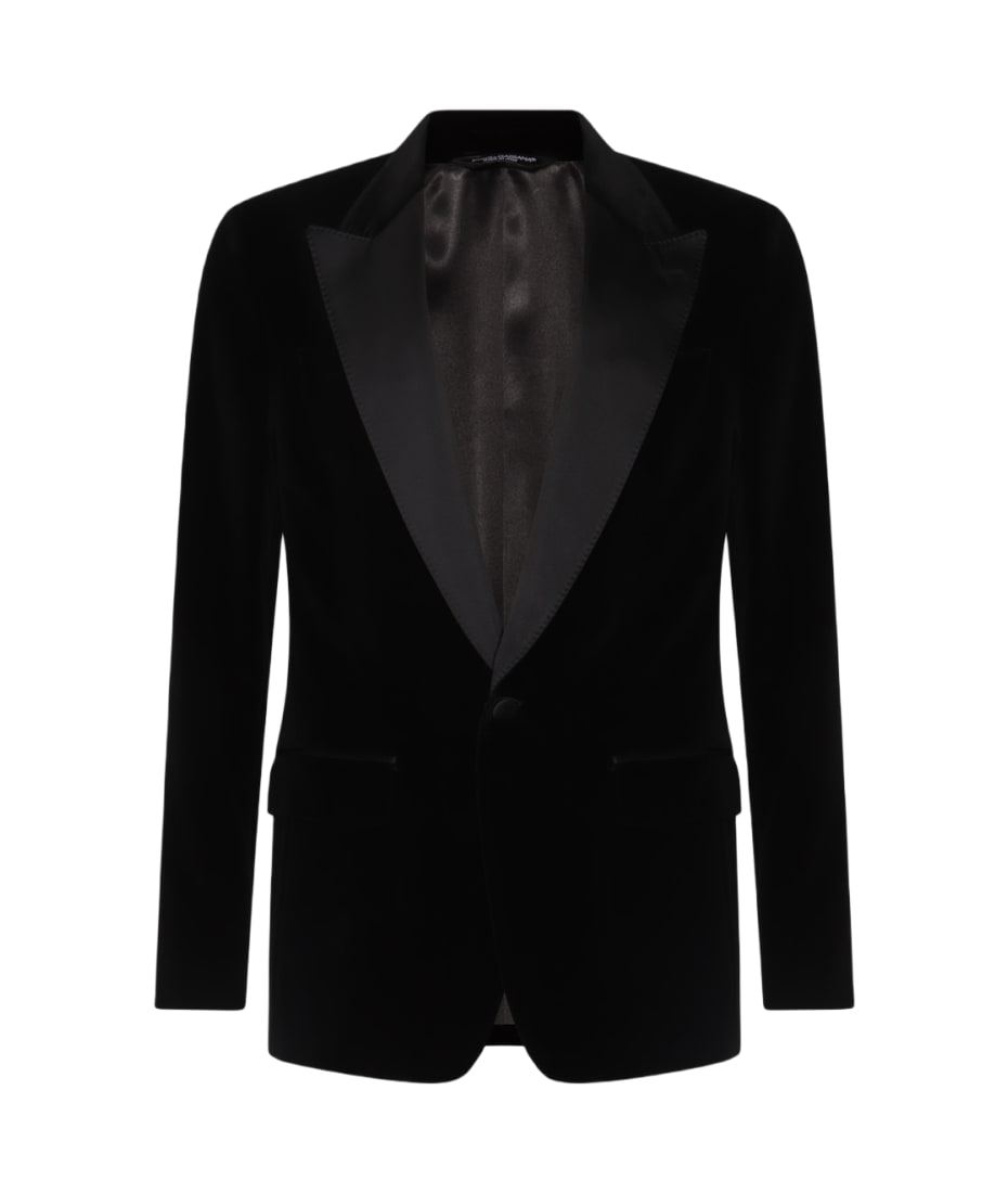 Dolce & Gabbana Black Cotton Blazer | italist