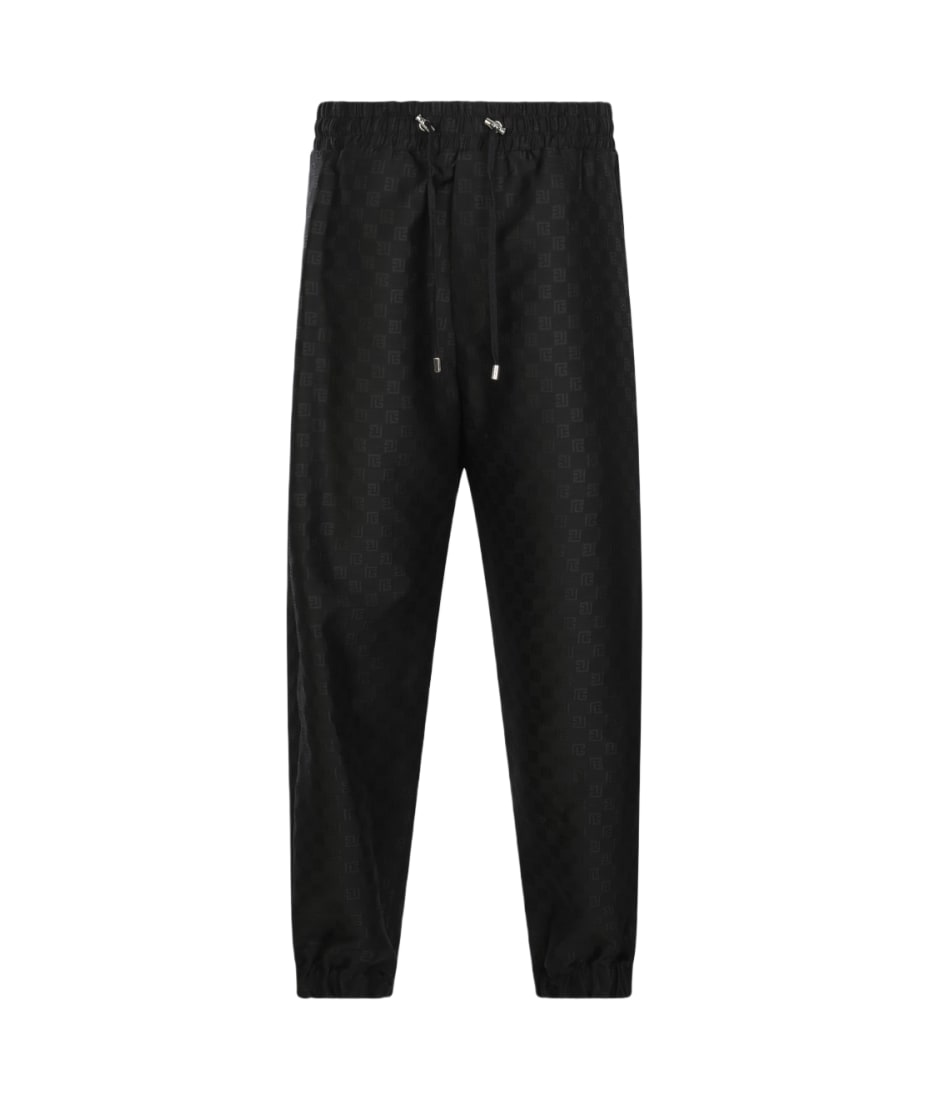 Black cotton track pants sales