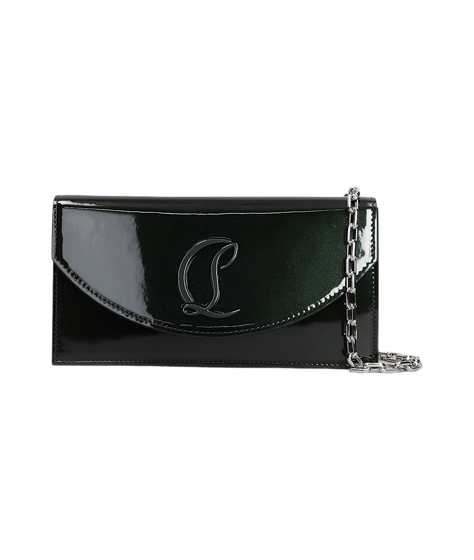 Christian Louboutin Loubi54 Clutch In Green Leather italist ALWAYS LIKE A SALE