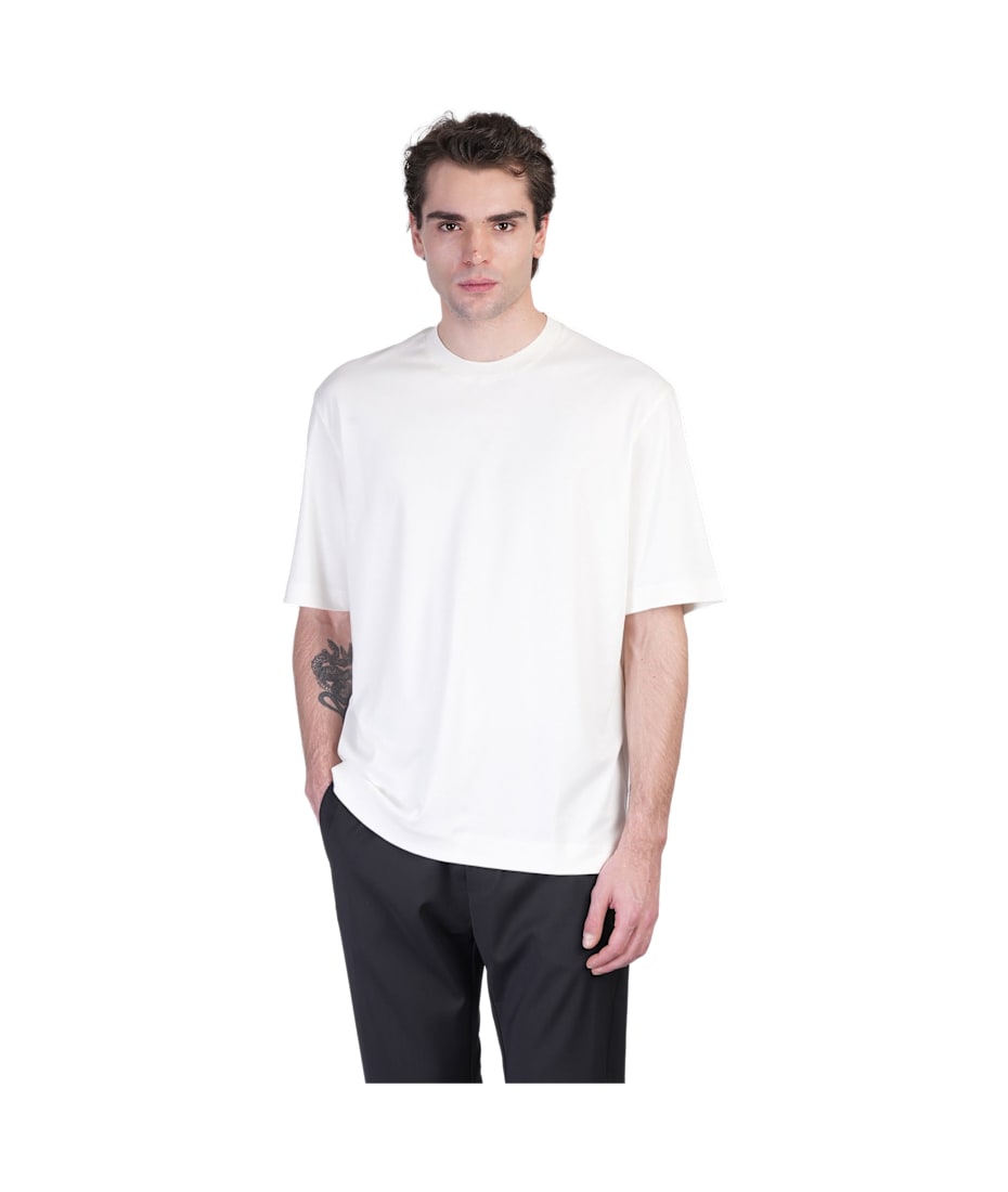 Tシャツ・カットソー ZEGNA SS25 ZEGNA T-shirts and Polos White (E7358A5 B746N00) Zegna logo-embroidered Cotton T-shirt | White | FARFETCH