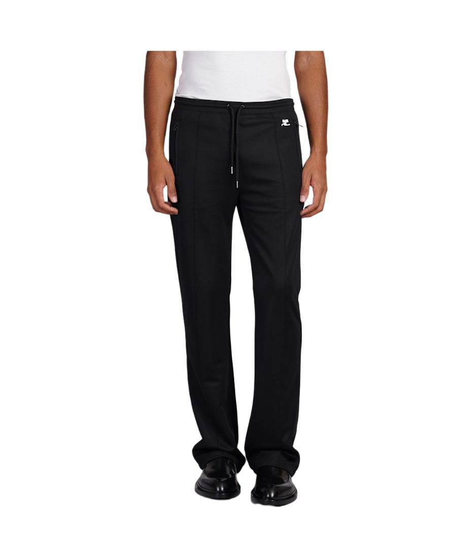 パンツ COURREGES Women Straight Pants 125CPA298PL0170 9999 BLACK HERITAGE STRETCH WOOL PANTS - courrèges