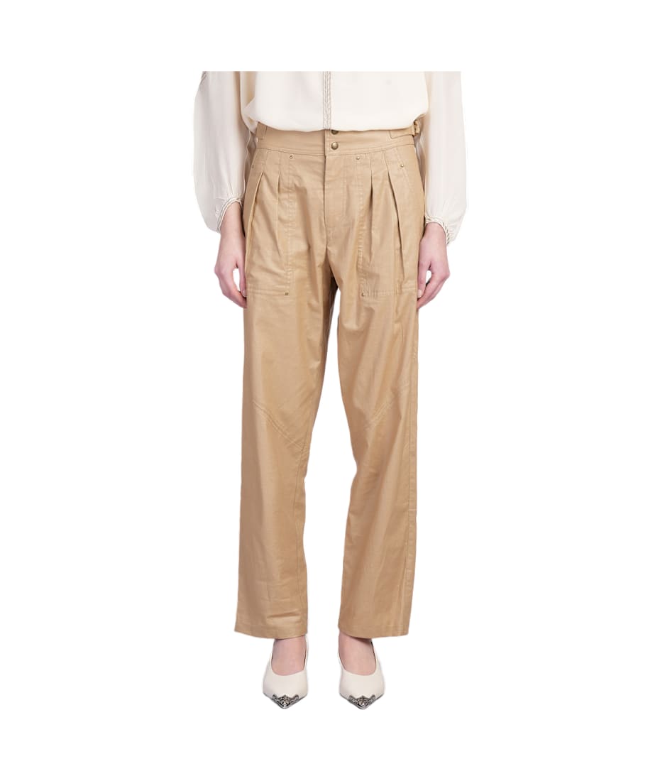 Isabel Marant Fidji Pants In Beige Linen | italist