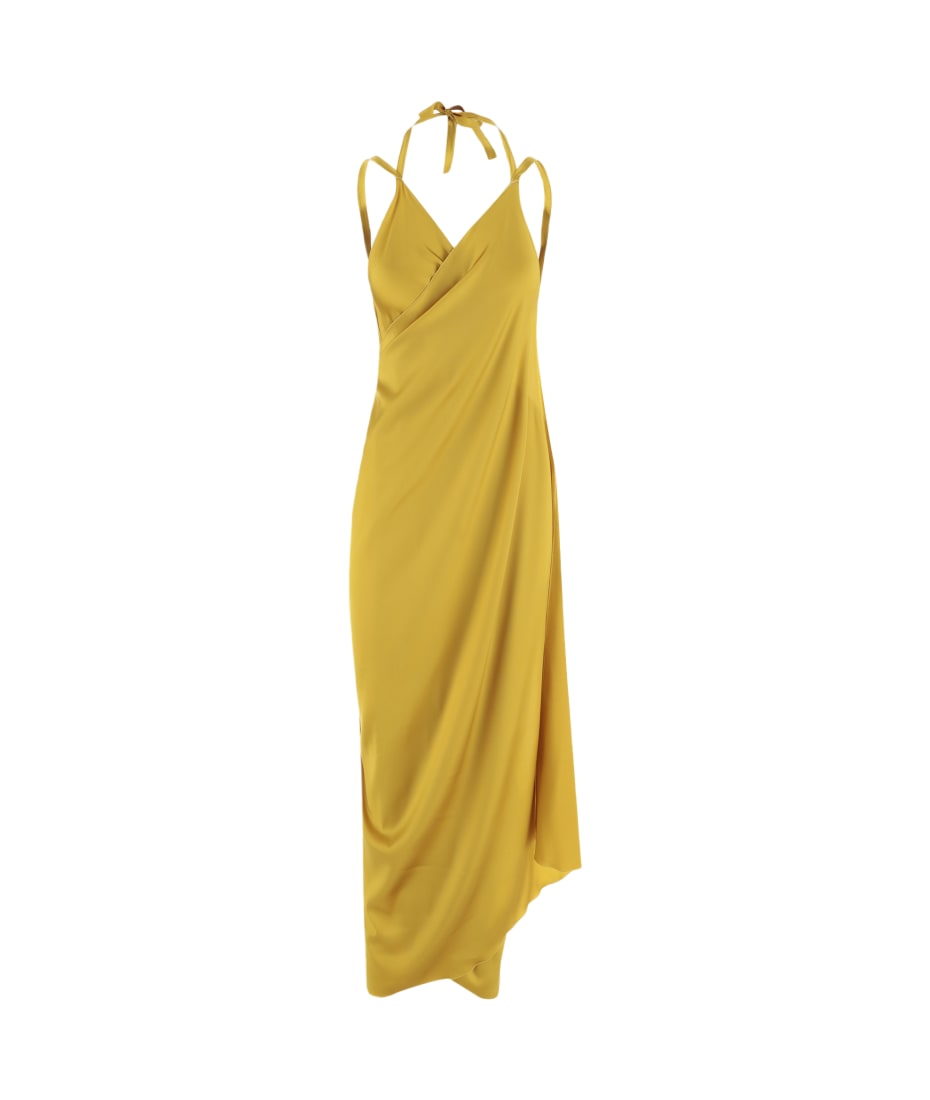 Stephan Janson Stretch Silk Draped Dress - Miele