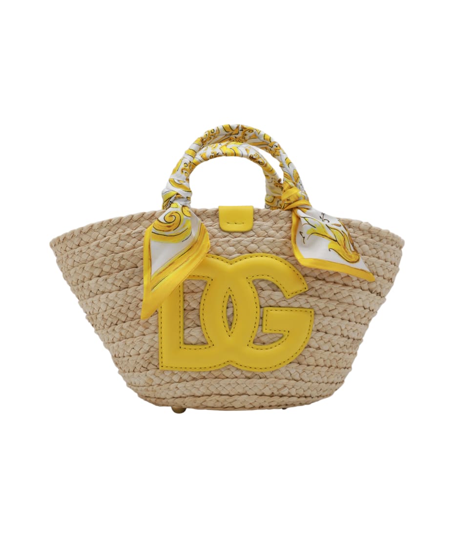VIP【関税送料無料】希少 DOLCE & GABBANA BEIGE RAFFIA TOTES Dolce & Gabbana Beige Raffia Satchel | italist