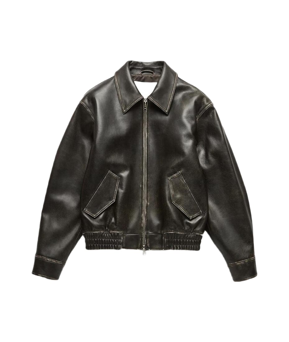 Unisex Italian Lambskin Leather Blouson Jacket