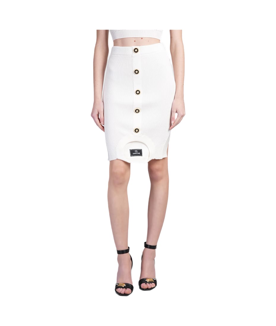 スカート Balmain Long Skirt In White Viscose Blend Balmain Long Skirt In White Viscose Blend | Balardi