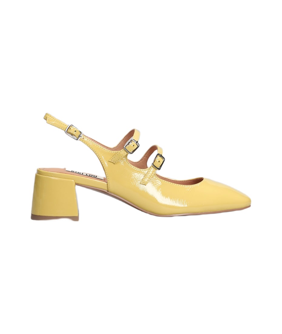 2025超人気 Bibi italist | Leather Patent Yellow In Pumps Ninetta Lou その他