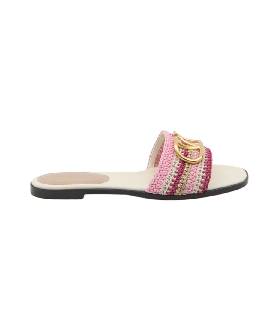 Valentino Garavani Vlogo Signature Slide Sandals | italist
