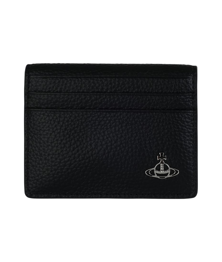 カードケース・名刺入れ VIVIENNE WESTWOOD ORB Flat Card Wallet 54030003US S000DN403 Vivienne Westwood Orb-plaque Cardholder | Black | FARFETCH