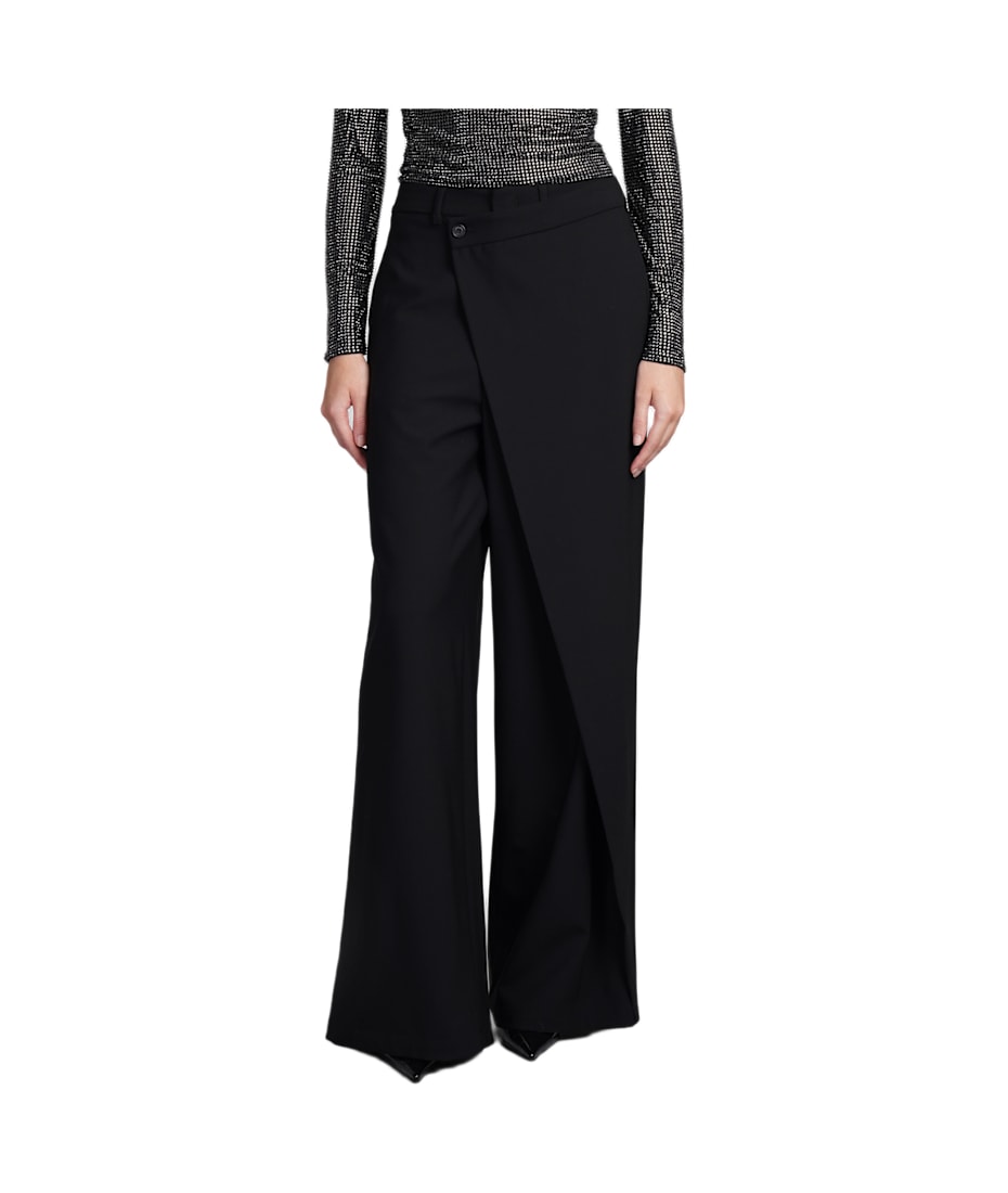 パンツ GIUSEPPE DI MORABITO FW24 Wool pants (03PFPA10203229 99) Pants In Wool With Sash